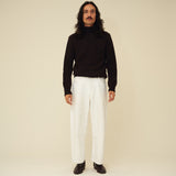 Chunky Merino Lambswool Roll Neck - Dark Brown