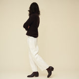 Chunky Merino Lambswool Roll Neck - Dark Brown