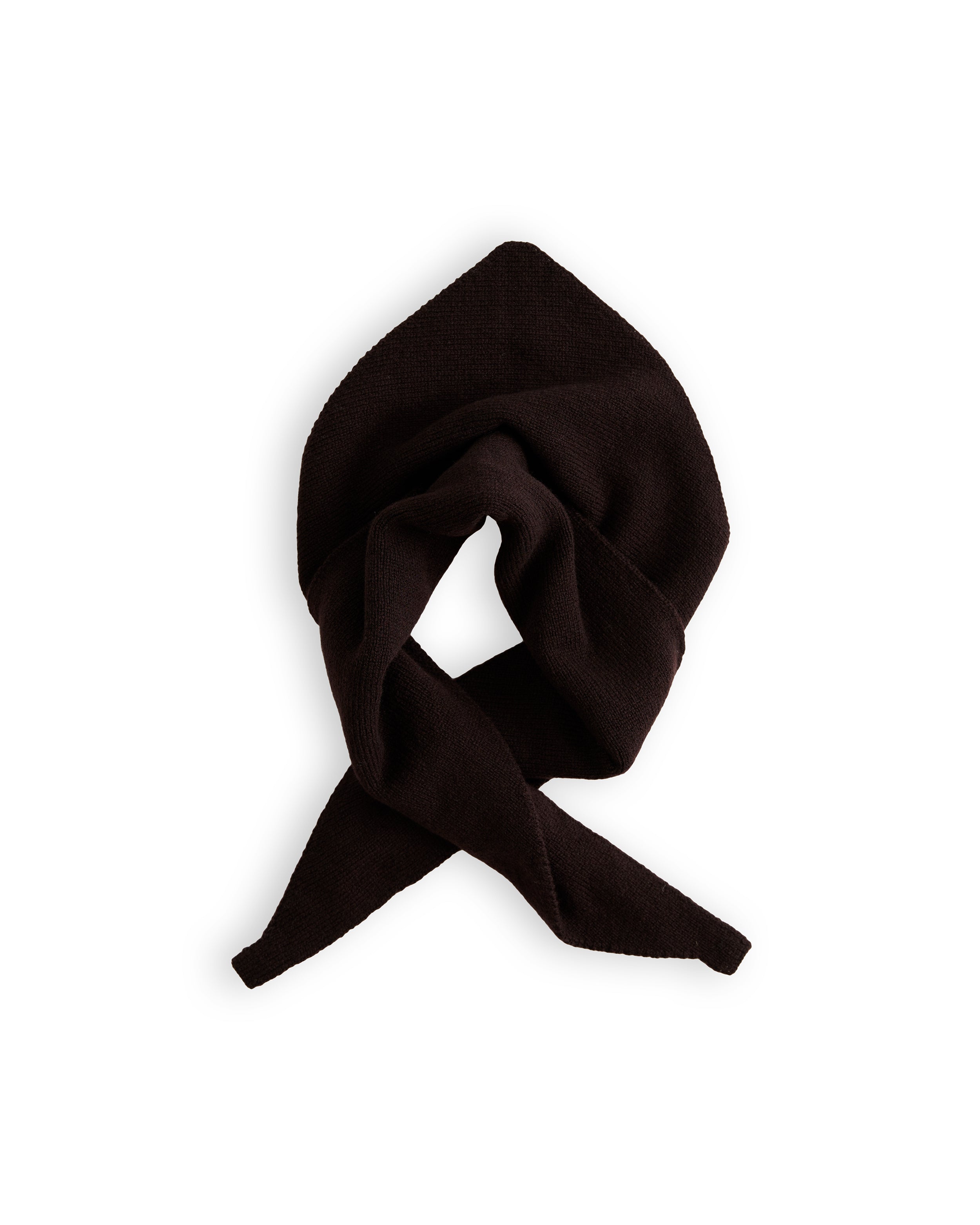 Merino Lambswool Neckerchief - Dark Brown