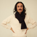 Merino Lambswool Scarf - Dark Brown