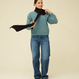 Merino Lambswool Scarf - Dark Brown