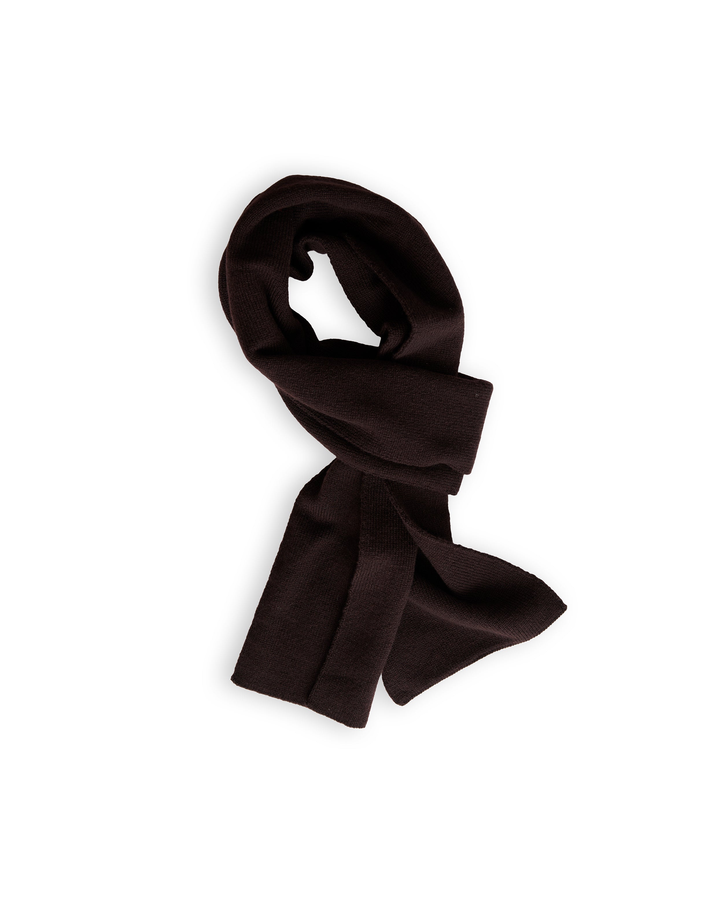 Merino Lambswool Scarf - Dark Brown