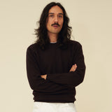 Merino Lambswool Jumper - Dark Brown