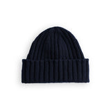Merino Lambswool Beanie - Navy Blue
