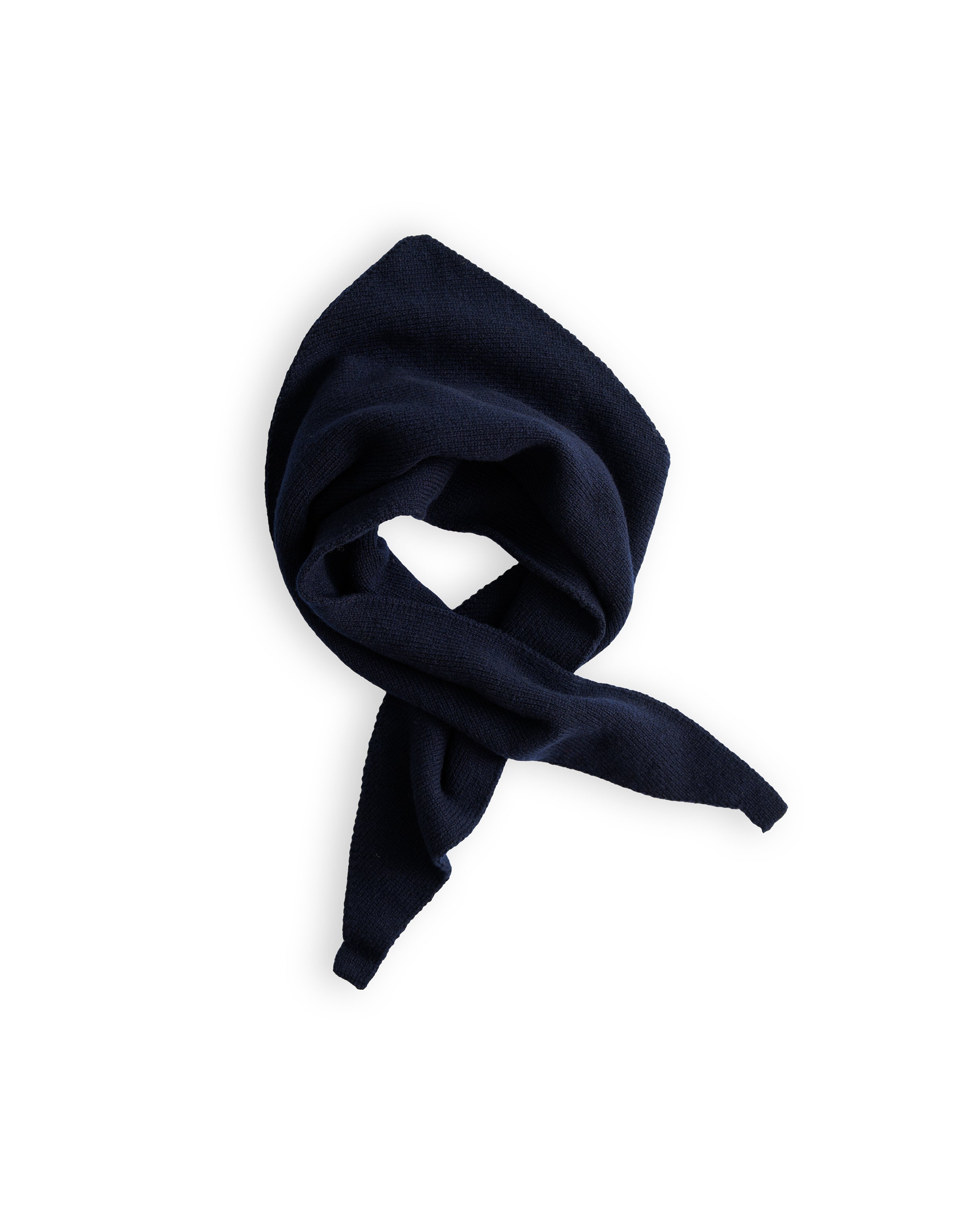 Merino Lambswool Neckerchief - Navy Blue