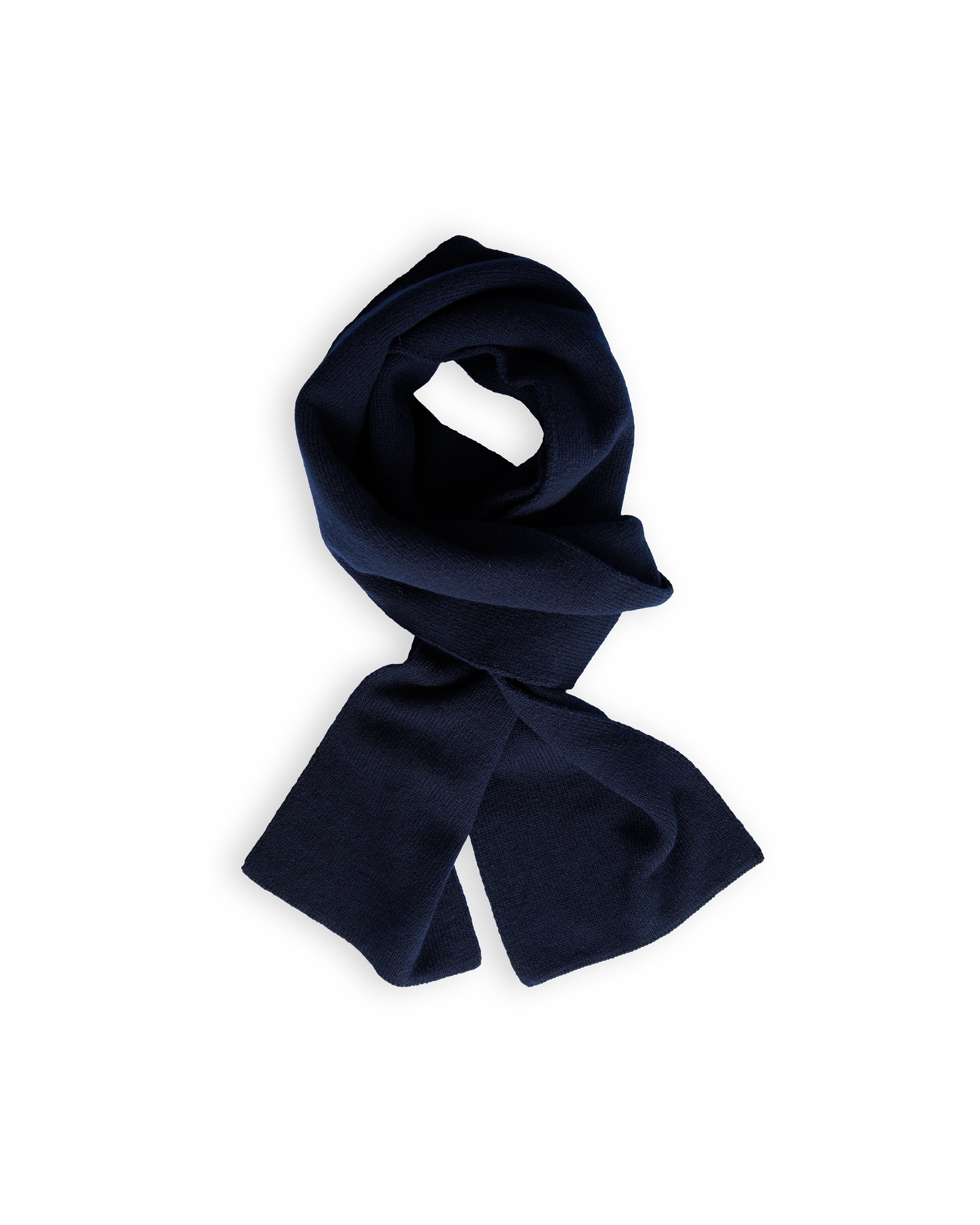 Merino Lambswool Scarf - Navy Blue