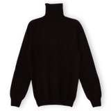 Merino Lambswool Roll Neck - Dark Brown