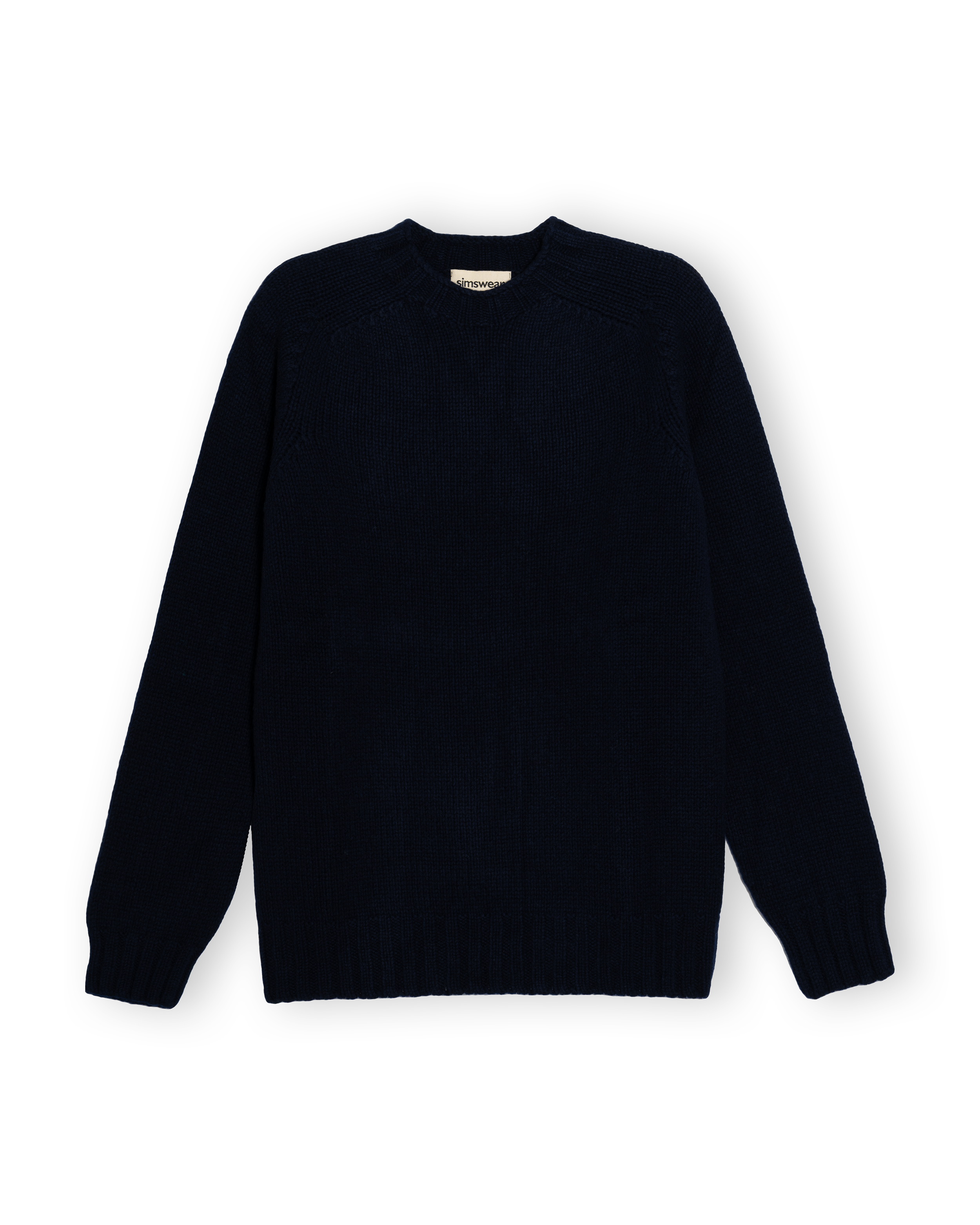 Chunky Merino Lambswool Jumper - Navy Blue