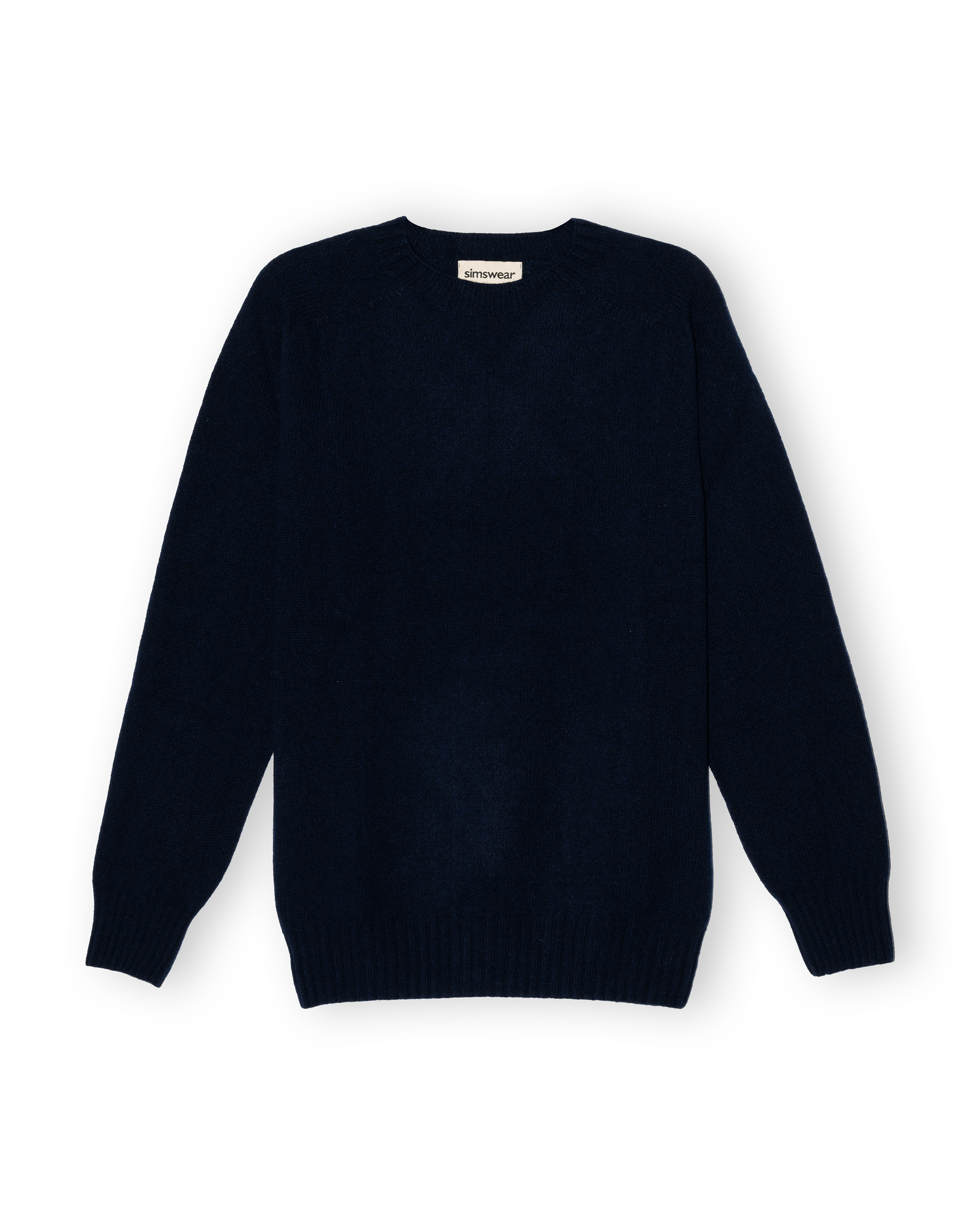 Merino Lambswool Jumper - Navy Blue
