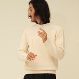 Chunky Merino Lambswool Jumper - Ecru
