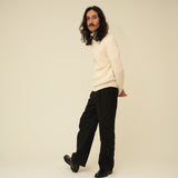 Chunky Merino Lambswool Roll Neck - Ecru