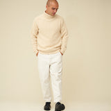 Chunky Merino Lambswool Roll Neck - Ecru