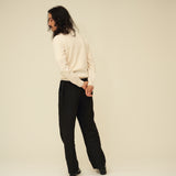 Merino Lambswool Rugby Jumper - Ecru