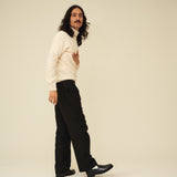 Merino Lambswool Roll Neck - Ecru