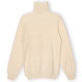 Merino Lambswool Roll Neck - Ecru
