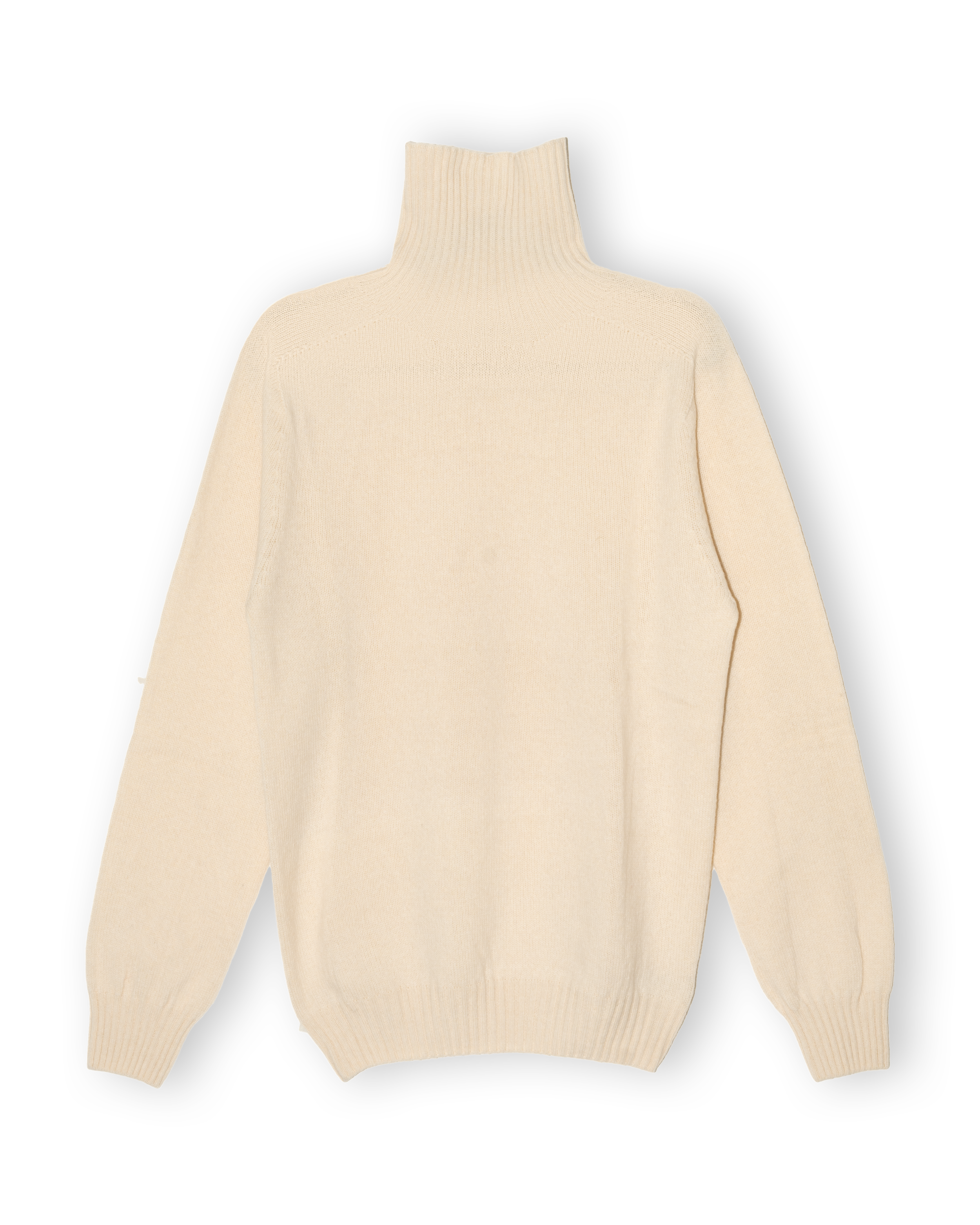 Merino Lambswool Roll Neck - Ecru