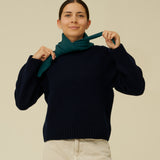 Merino Lambswool Neckerchief - Petrol Green