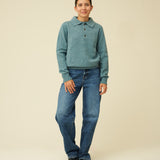 Merino Lambswool Rugby Jumper - Helford Green