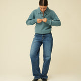 Merino Lambswool Rugby Jumper - Helford Green