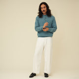 Merino Lambswool Rugby Jumper - Helford Green