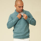 Merino Lambswool Rugby Jumper - Helford Green