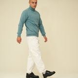 Merino Lambswool Roll Neck - Helford Green