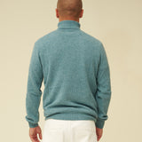 Merino Lambswool Roll Neck - Helford Green