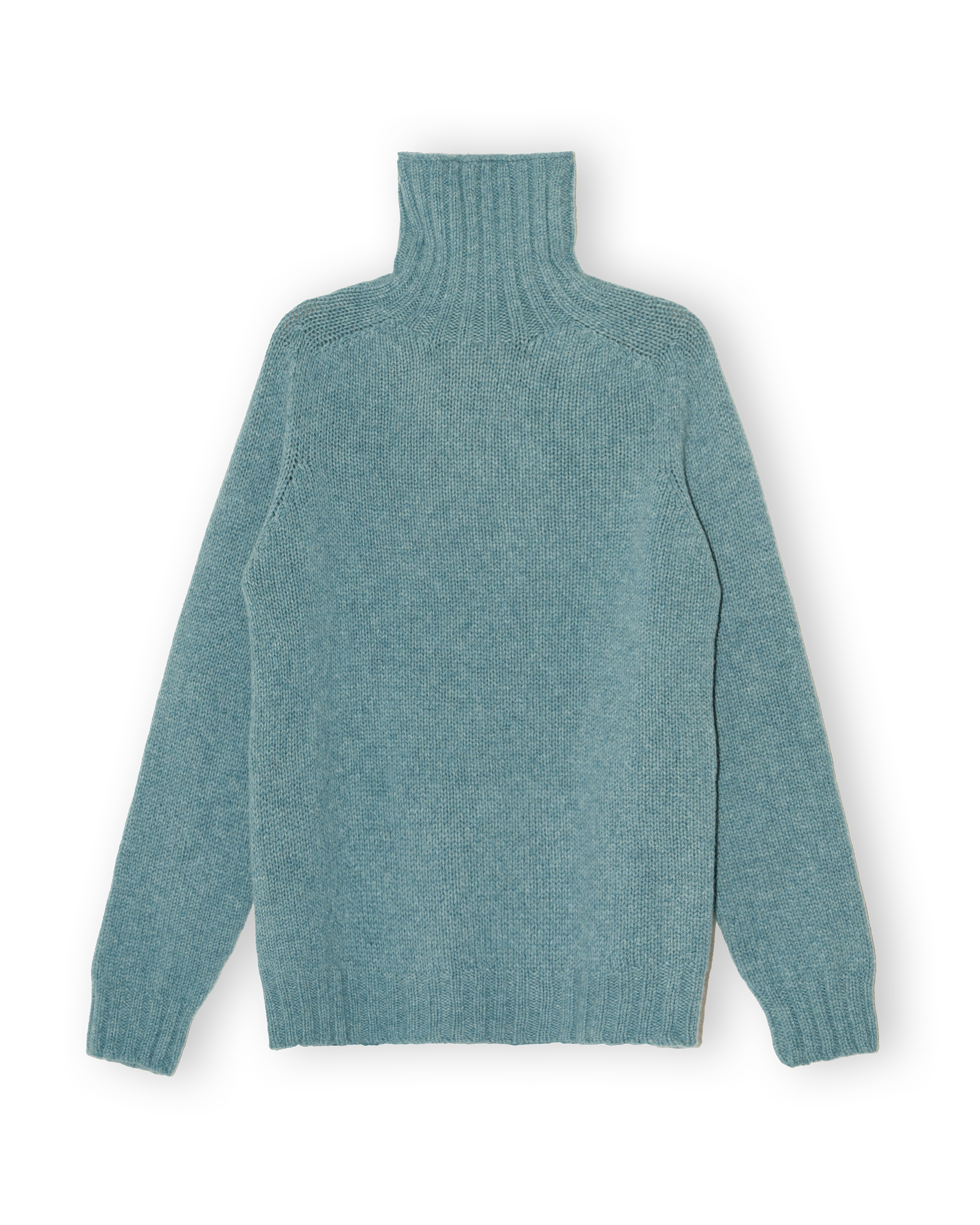 Teal sweater on a white background