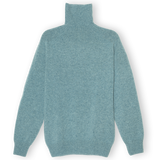Merino Lambswool Roll Neck - Helford Green