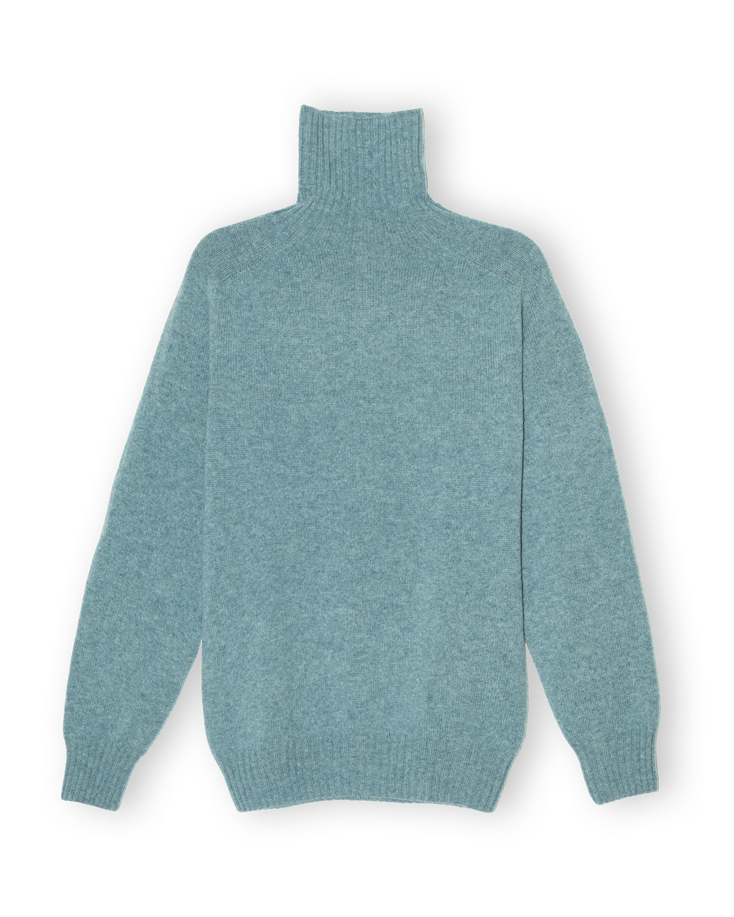 Merino Lambswool Roll Neck - Helford Green
