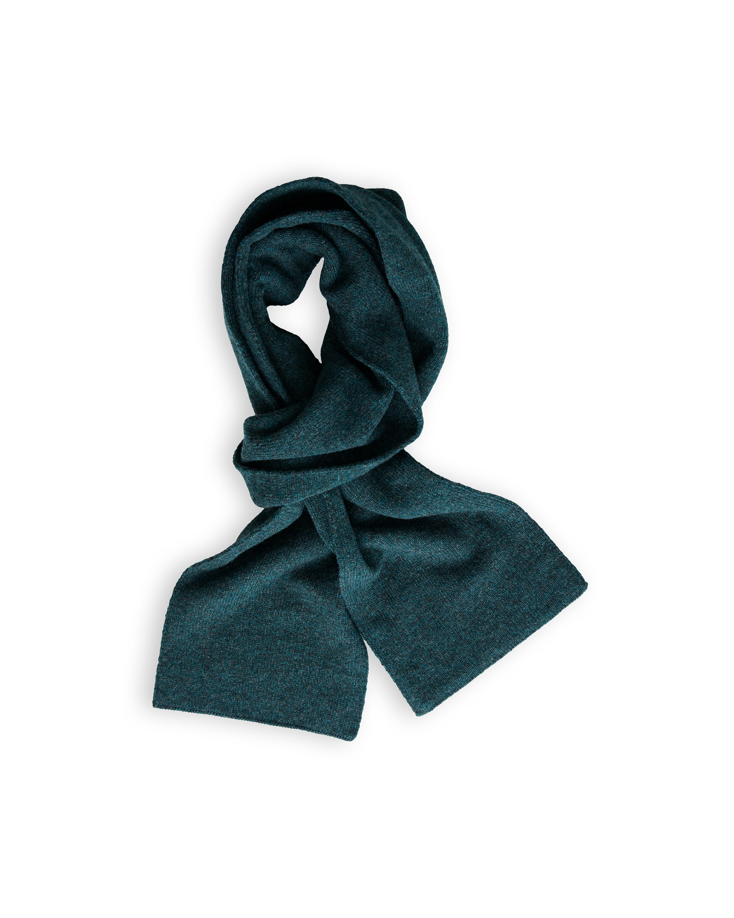 Merino Lambswool Scarf - Petrol Green