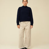 Merino Lambswool Jumper - Navy Blue