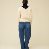 Merino Lambswool Neckerchief - Navy Blue