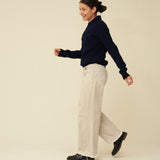 Merino Lambswool Rugby Jumper - Navy Blue