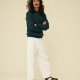 Chunky Merino Lambswool Jumper - Petrol Green