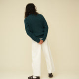 Chunky Merino Lambswool Jumper - Petrol Green