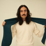 Merino Lambswool Scarf - Petrol Green