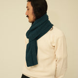 Merino Lambswool Scarf - Petrol Green