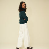 Merino Lambswool Roll Neck - Petrol Green