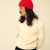 Merino Lambswool Beanie - Poppy Red