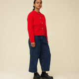 Merino Lambswool Cardigan - Poppy Red