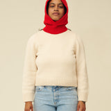 Merino Lambswool Hood - Poppy Red