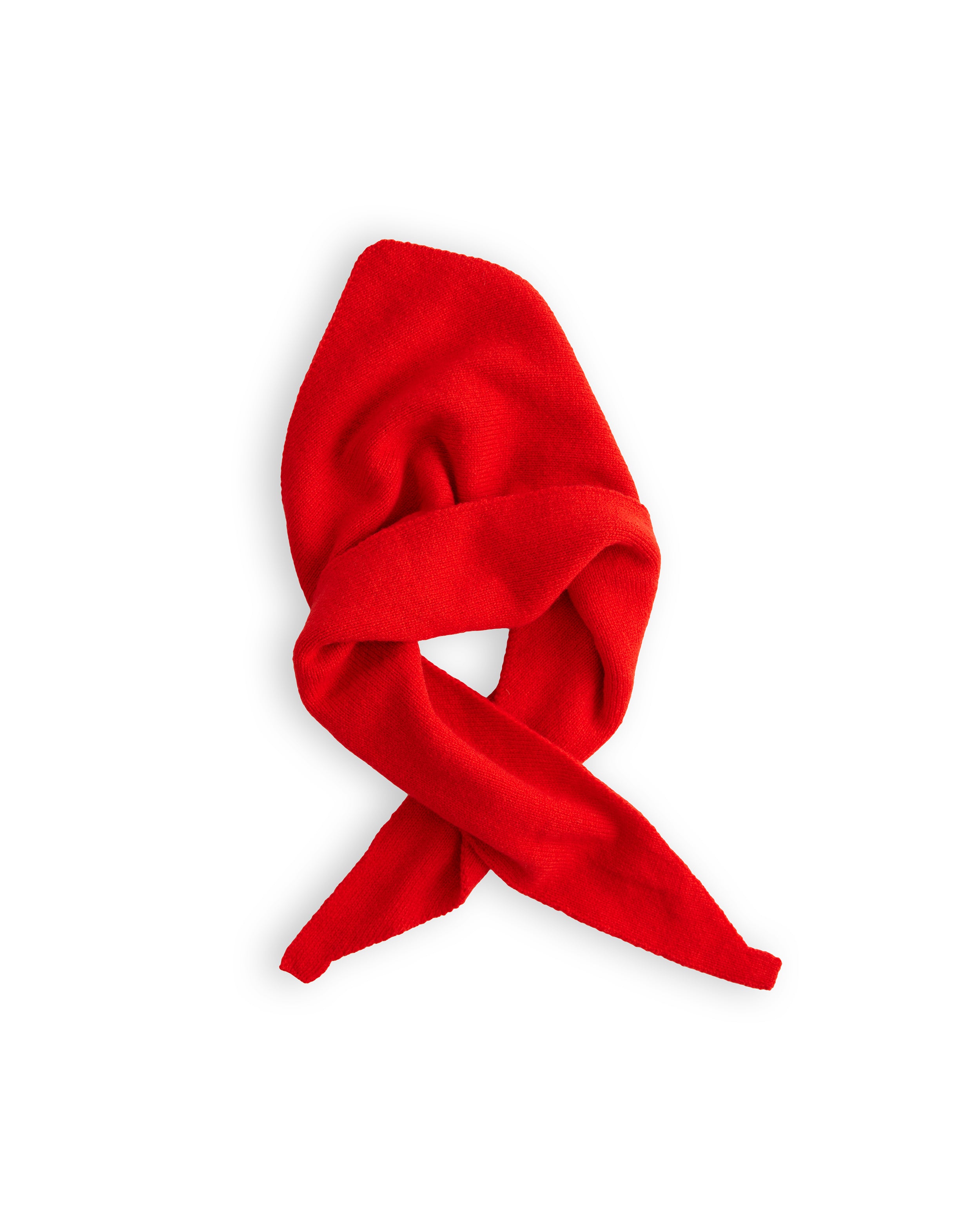 Merino Lambswool Neckerchief - Poppy Red
