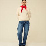 Merino Lambswool Neckerchief - Poppy Red
