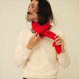 Merino Lambswool Scarf - Poppy Red