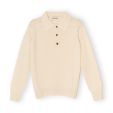 Merino Lambswool Rugby Jumper - Ecru