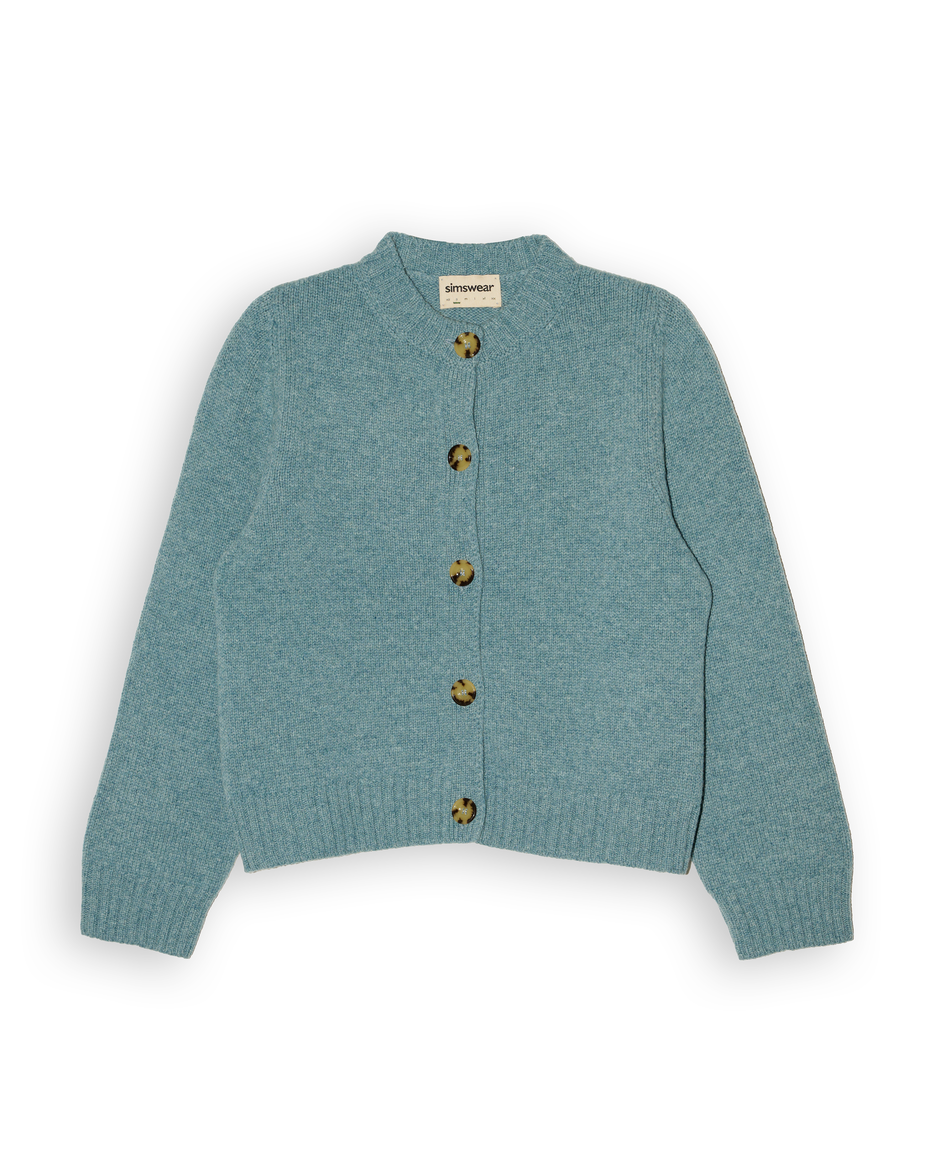 Merino Lambswool Cardigan - Helford Green