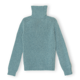 Chunky Merino Lambswool Roll Neck - Helford Green