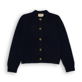Merino Lambswool Cardigan - Navy Blue