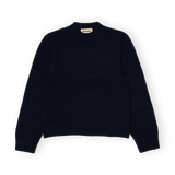 Merino Lambswool Jumper - Navy Blue